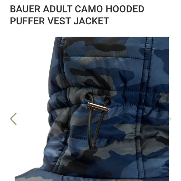 BAUER FIRST LINE COLLECTION HOODED PUFFER VEST - SIZE SMALL - Picture 6 of 6